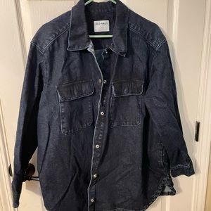 Women’s plus denim shacket